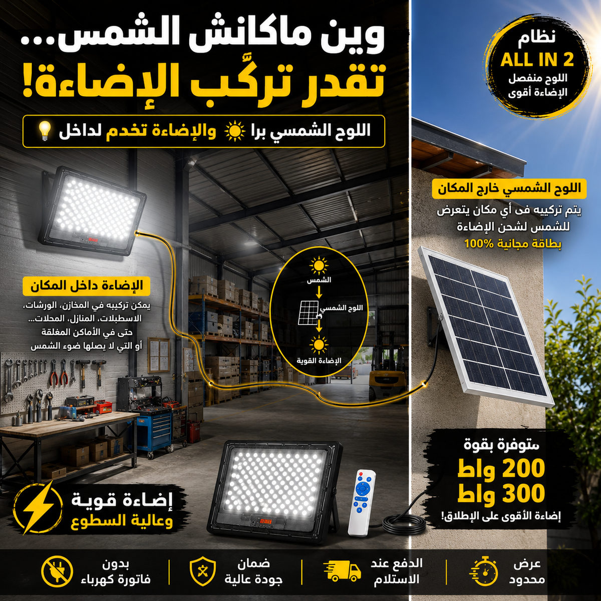 Projecteur pro all in 2 - 200w/300w